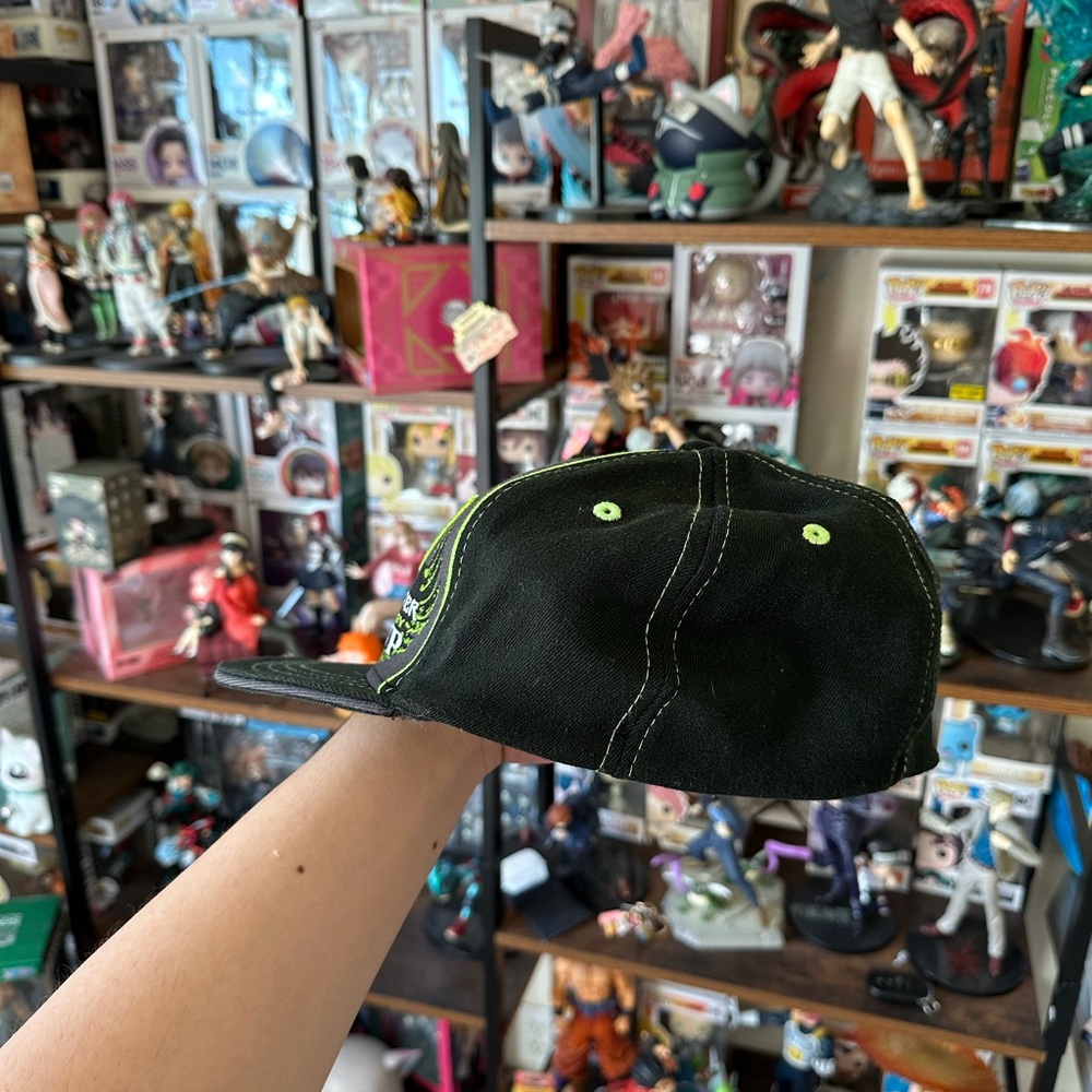 Vintage Y2K Monster Energy Cup Black Green Monster Supercross Snapback Cap - Picture 3 of 5